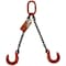 Hsi Two Leg Bridle Chain Slng, 5/8 in dia, 8ft L, Oblong Link to Foundry Hook, 39,100lb Lmt 10DOF5/8-08 - alternate 1